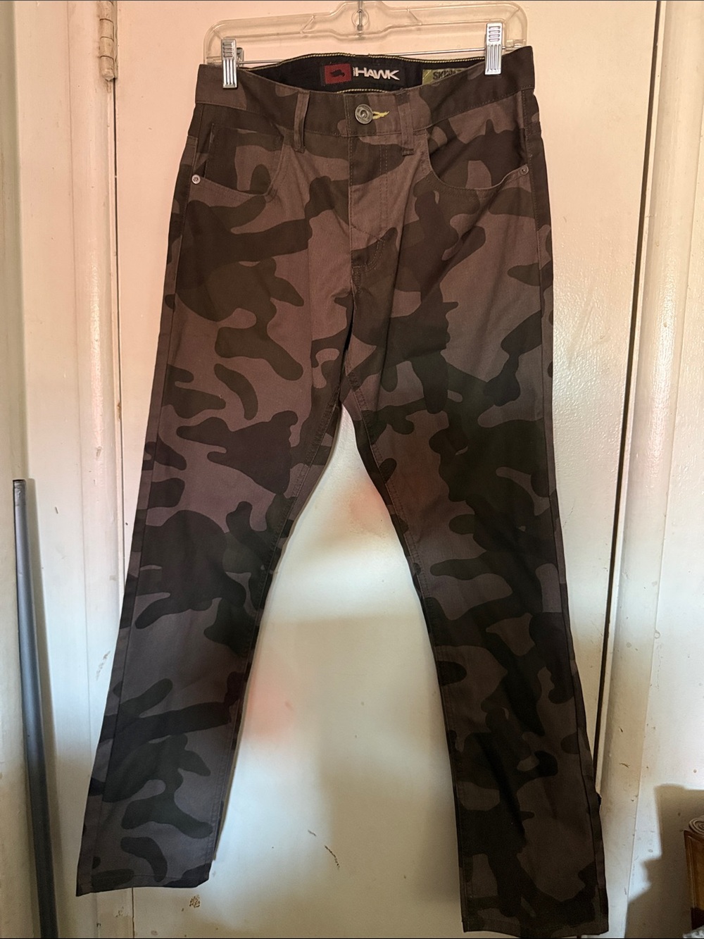 Tony Hawk Men’s Camouflage Cotton Pants - Green  Camo